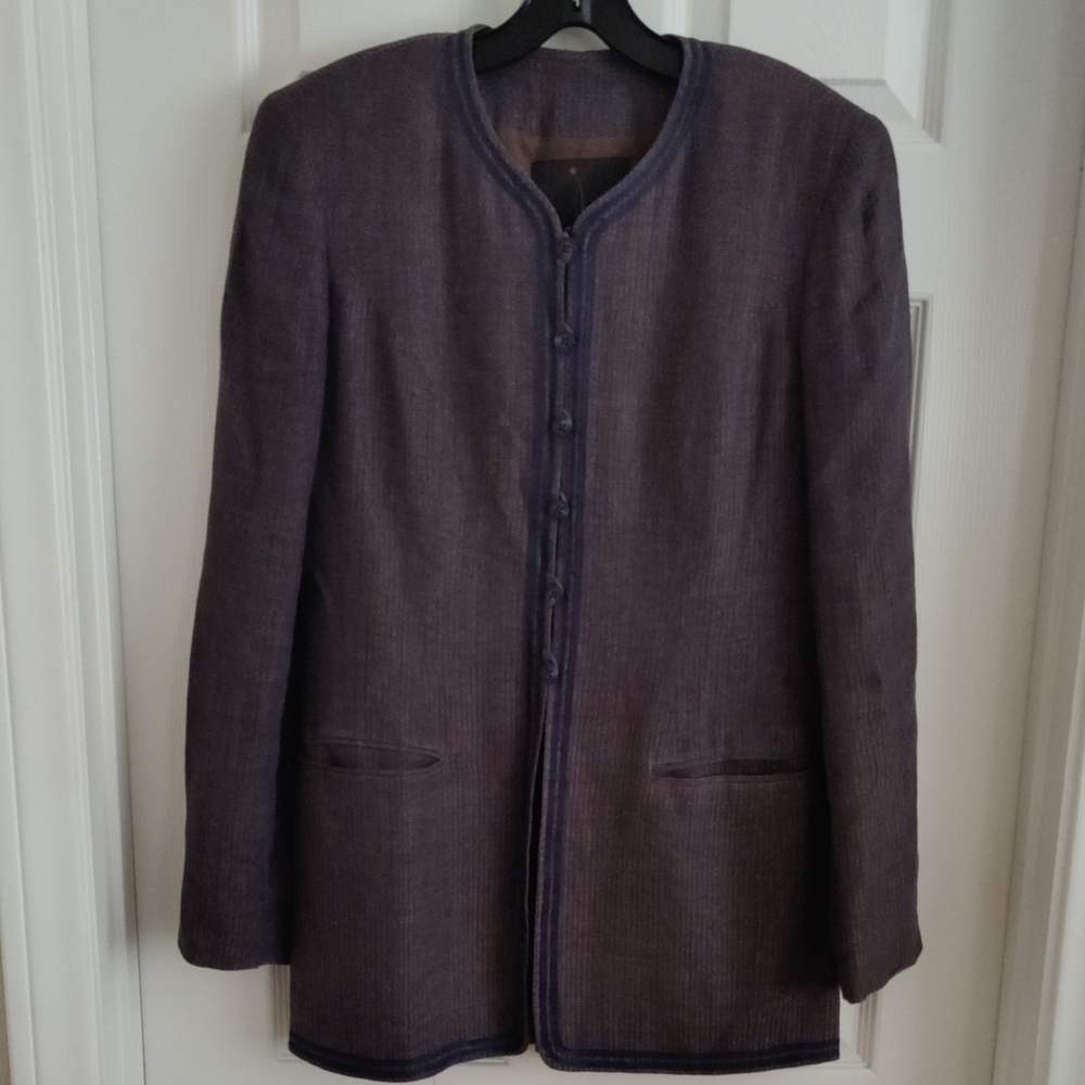 Jessica By Christopher Lai - Two-Tone Linen Women's Jacket